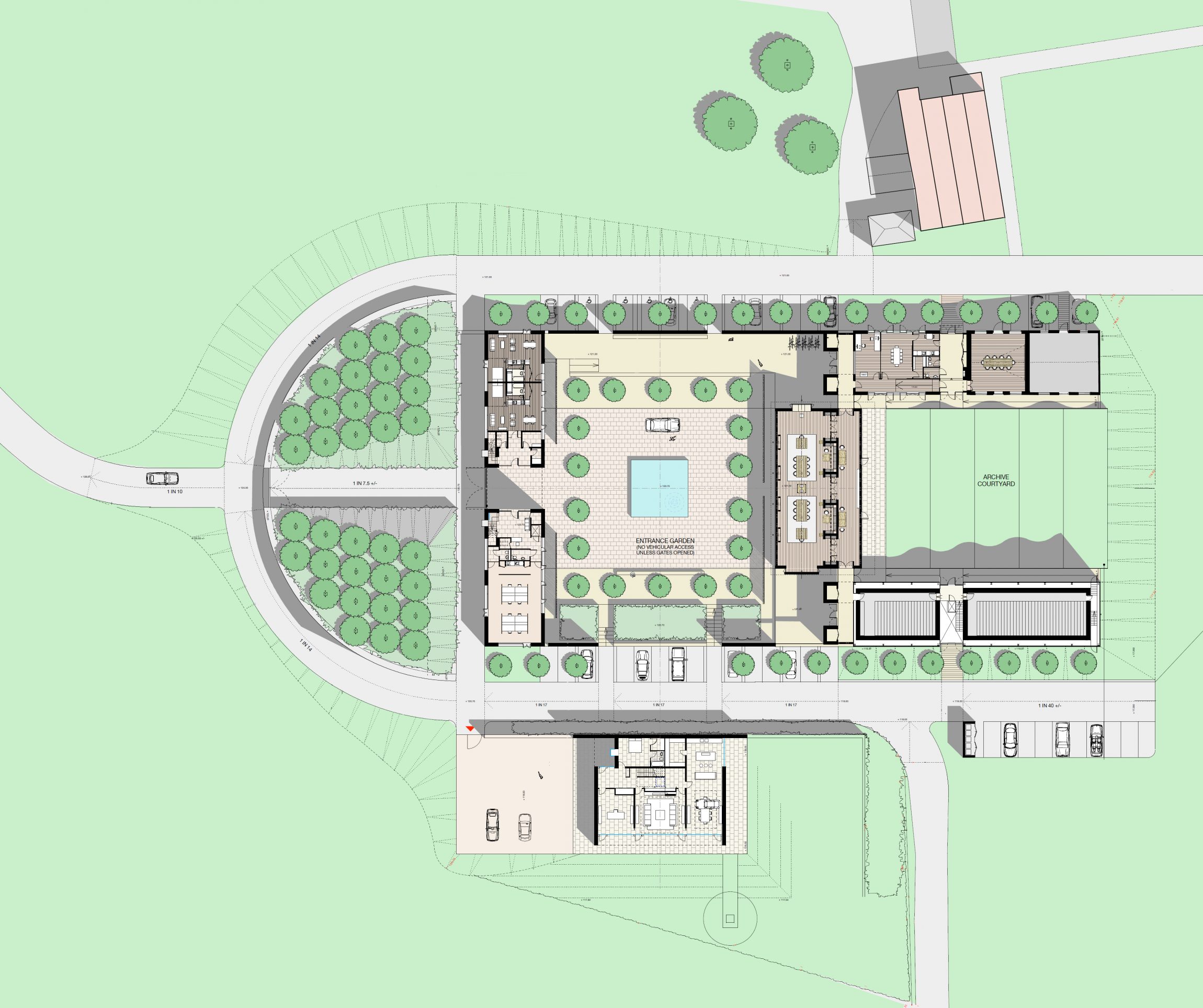 revised site plan for Stage D+ Report
